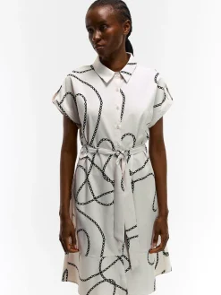 GATE Sukienka z nadrukiem i paskiem| Kategorie·Sukienki