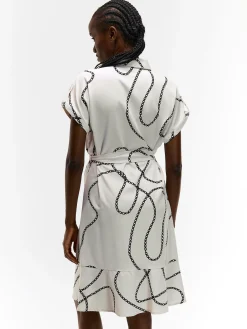 GATE Sukienka z nadrukiem i paskiem| Kategorie·Sukienki