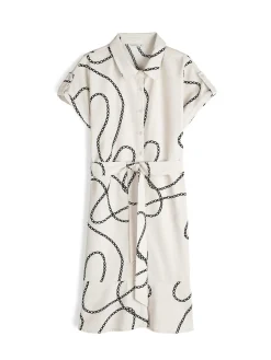 GATE Sukienka z nadrukiem i paskiem| Kategorie·Sukienki