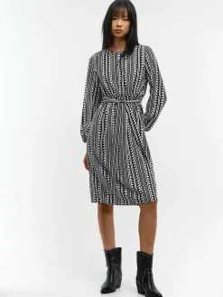 GATE Sukienka z nadrukiem i paskiem| Kategorie·Sukienki