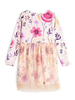 GATE Sukienka z nadrukiem i tiulową spódnicą|Dzieci Dziewczynki·Sukienki