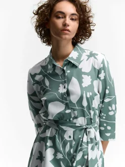 GATE Sukienka z nadrukiem kwiatowym i paskiem| Kategorie·Sukienki