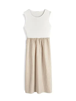 GATE Sukienka z pasiastą spódnicą| Kategorie·Sukienki