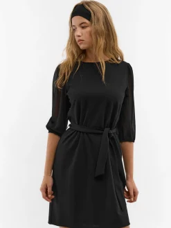 GATE Sukienka z szyfonowymi rękawami| Kategorie·Sukienki