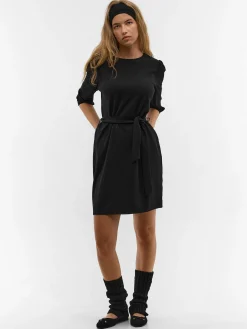 GATE Sukienka z szyfonowymi rękawami| Kategorie·Sukienki