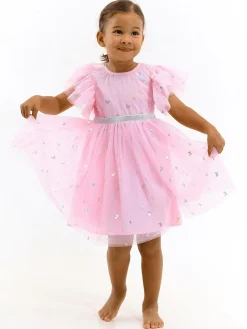 GATE Sukienka z tiulową spódnicą i falbankami|Dzieci Dziewczynki·Sukienki