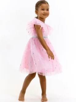 GATE Sukienka z tiulową spódnicą i falbankami|Dzieci Dziewczynki·Sukienki