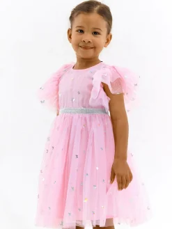 GATE Sukienka z tiulową spódnicą i falbankami|Dzieci Dziewczynki·Sukienki