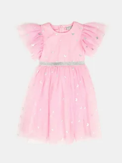 GATE Sukienka z tiulową spódnicą i falbankami|Dzieci Dziewczynki·Sukienki