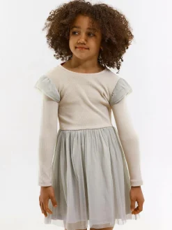 GATE Sukienka z tiulową spódnicą i falbankami|Dzieci Dziewczynki·Sukienki