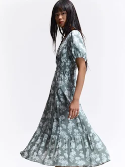 GATE Sukienka z wiskozy z nadrukiem kwiatowym| Kategorie·Sukienki