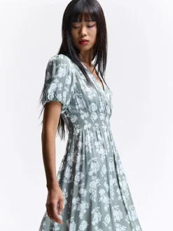 GATE Sukienka z wiskozy z nadrukiem kwiatowym| Kategorie·Sukienki