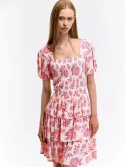 GATE Sukienka z wiskozy z nadrukiem kwiatowym| Kategorie·Sukienki