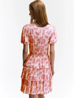 GATE Sukienka z wiskozy z nadrukiem kwiatowym| Kategorie·Sukienki