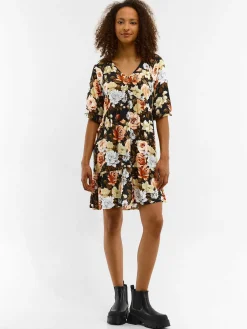 GATE Sukienka z wiskozy z nadrukiem kwiatowym| Kategorie·Sukienki
