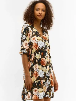 GATE Sukienka z wiskozy z nadrukiem kwiatowym| Kategorie·Sukienki