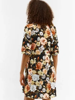 GATE Sukienka z wiskozy z nadrukiem kwiatowym| Kategorie·Sukienki