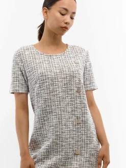 GATE Sukienka zapinana na ozdobne guziki| Kategorie·Sukienki