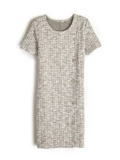 GATE Sukienka zapinana na ozdobne guziki| Kategorie·Sukienki