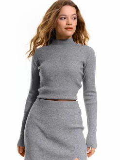 GATE Sweter damski z wysokim kołnierzem| Swetry I Bluzy·Swetry