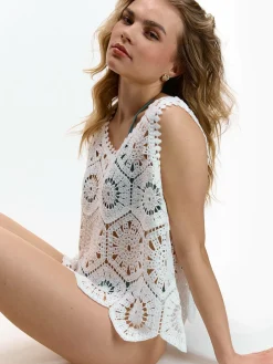 GATE Sweter szydełkowy| Koszulki I Topy·Topy|Swetry I Bluzy·Swetry