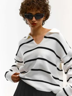 GATE Sweter w paski| Swetry I Bluzy·Swetry