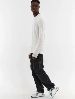 GATE Sweter w strukturalny wzór| Swetry I Bluzy·Swetry