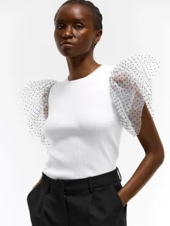 GATE Sweter z bufiastymi rękawami| Koszulki I Topy·Topy|Swetry I Bluzy·Swetry