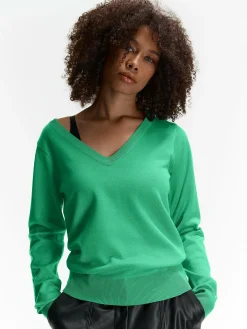 GATE Sweter z dekoltem w serek| Swetry I Bluzy·Swetry