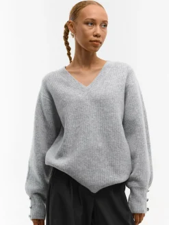 GATE Sweter z dekoltem w serek| Swetry I Bluzy·Swetry