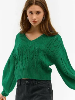 GATE Sweter z dekoltem w serek| Swetry I Bluzy·Swetry