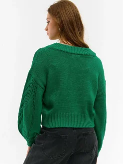 GATE Sweter z dekoltem w serek| Swetry I Bluzy·Swetry