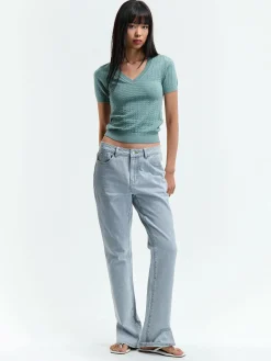 GATE Sweter z dekoltem w serek| Koszulki I Topy·Topy|Swetry I Bluzy·Swetry