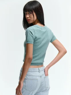 GATE Sweter z dekoltem w serek| Koszulki I Topy·Topy|Swetry I Bluzy·Swetry