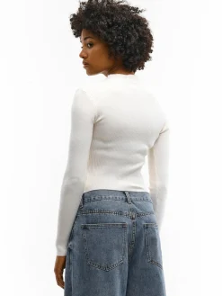 GATE Sweter z detalami z siateczki| Swetry I Bluzy·Swetry