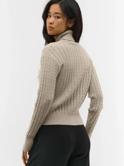 GATE Sweter z golfem w warkocze| Koszulki I Topy·Golfy|Swetry I Bluzy·Swetry