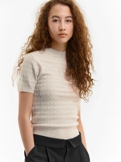 GATE Sweter z krótkim rękawem| Koszulki I Topy·Topy|Swetry I Bluzy·Swetry