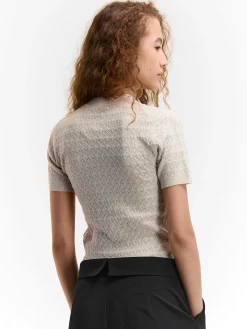 GATE Sweter z krótkim rękawem| Koszulki I Topy·Topy|Swetry I Bluzy·Swetry