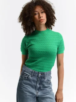 GATE Sweter z krótkim rękawem| Koszulki I Topy·Topy|Swetry I Bluzy·Swetry