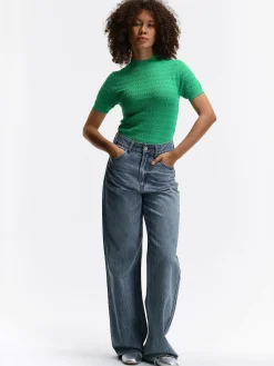 GATE Sweter z krótkim rękawem| Koszulki I Topy·Topy|Swetry I Bluzy·Swetry