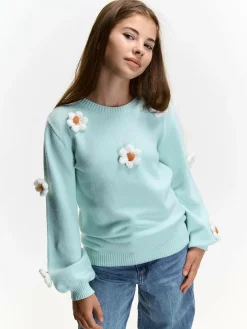 GATE Sweter z kwiatowym wzorem|Dzieci Dziewczynki·Swetry