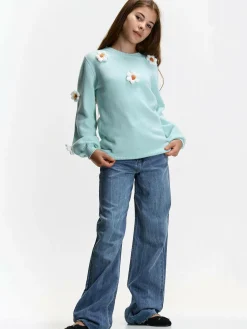 GATE Sweter z kwiatowym wzorem|Dzieci Dziewczynki·Swetry