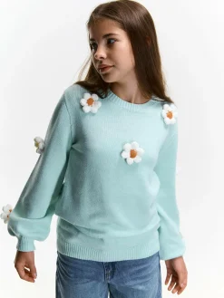 GATE Sweter z kwiatowym wzorem|Dzieci Dziewczynki·Swetry