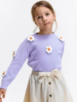 GATE Sweter z kwiatowym wzorem|Dzieci Dziewczynki·Swetry