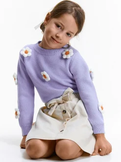 GATE Sweter z kwiatowym wzorem|Dzieci Dziewczynki·Swetry