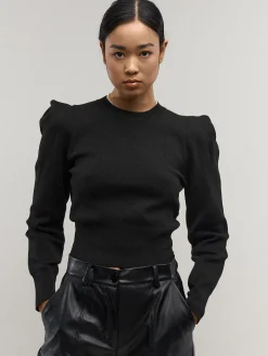 GATE Sweter z marszczonymi rękawami| Swetry I Bluzy·Swetry