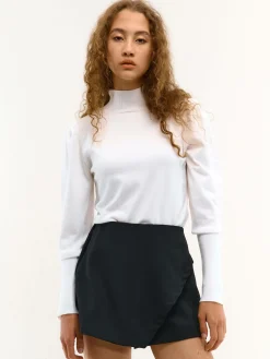 GATE Sweter z marszczonymi rękawami| Koszulki I Topy·Golfy|Swetry I Bluzy·Swetry