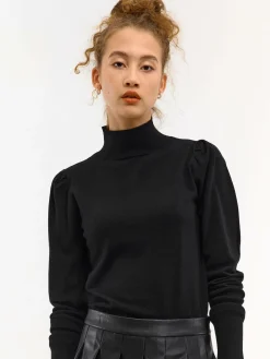 GATE Sweter z marszczonymi rękawami| Koszulki I Topy·Golfy|Swetry I Bluzy·Swetry