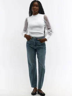 GATE Sweter z ozdobnymi rękawami| Swetry I Bluzy·Swetry