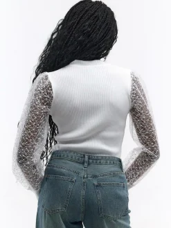 GATE Sweter z ozdobnymi rękawami| Swetry I Bluzy·Swetry